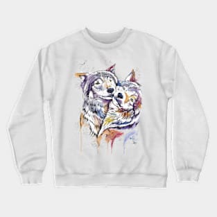 WOLF Colorful Watercolor Crewneck Sweatshirt